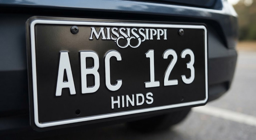 Mississippi Black License Plate look