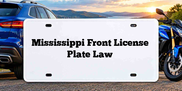 Mississippi Front License Plate Law